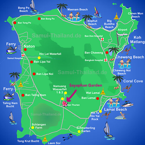 Karte Koh Samui